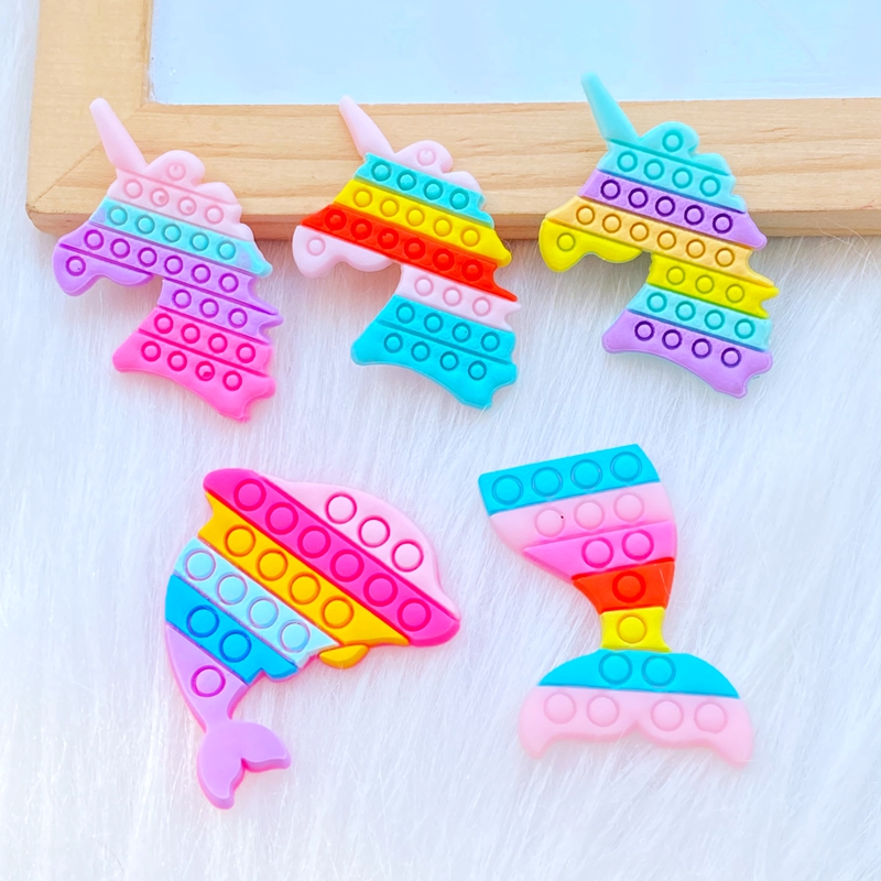 20Pcs New Cute Fishtail Unicor - Embellishment Glue Craft 评论和价格