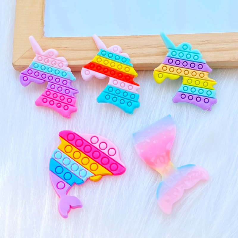 20Pcs New Cute Fishtail Unicor - Embellishment Glue Craft 评论和价格