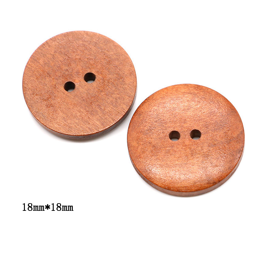 10pcs 18mm Round Wooden Button - Embellishments For Scrapbooking 评论和价格