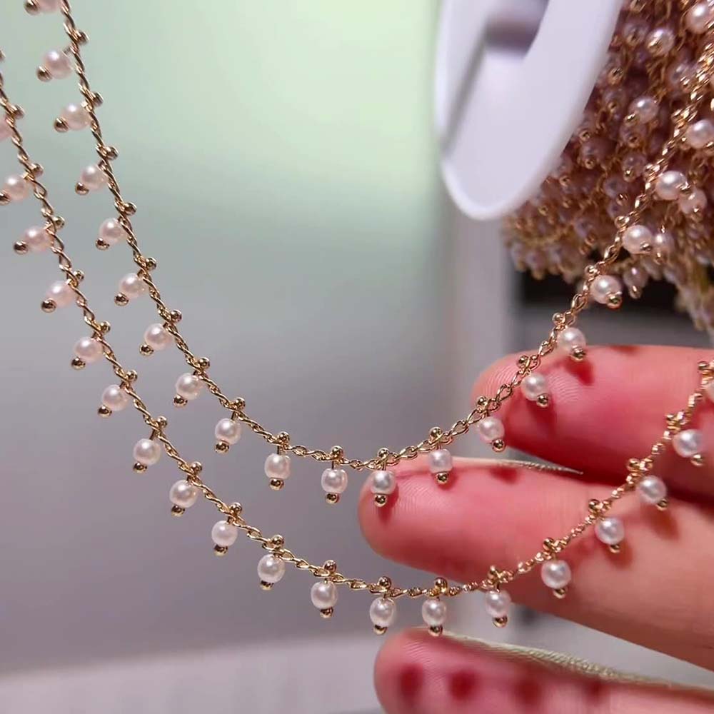 0.5M 1M Imitation Pearl Ball C - Pearl Trim Chain 评论和价格
