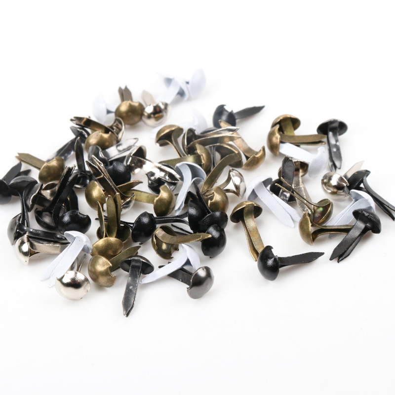 100pcs Mixed Round Metal Brad  - Embellishments For Scrapbooking 评论和价格