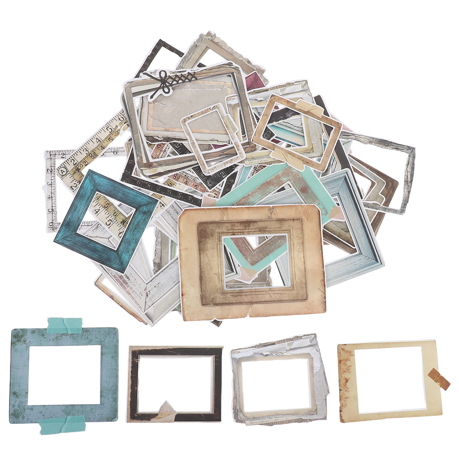 35Pcs Frame Stickers for Scrap - Embellishments For Scrapbooking 评论和价格