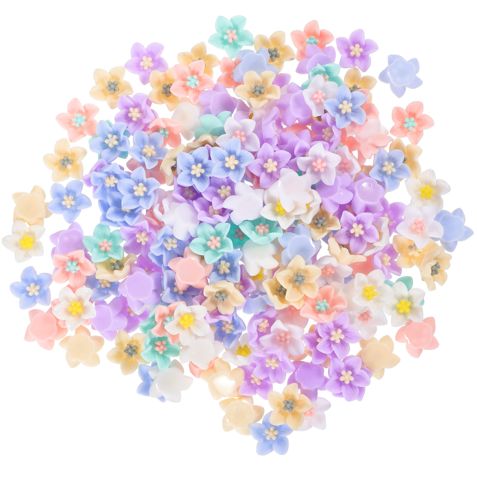 200Pcs Unique Resin Flower Emb - Craft Embellishment 评论和价格
