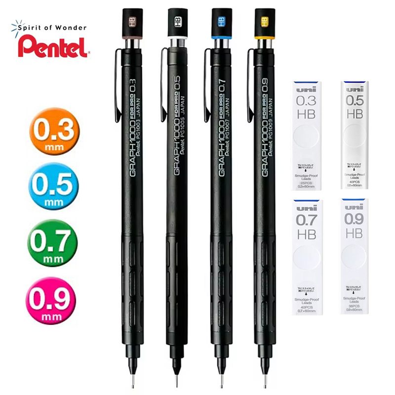 Pentel PG1000 Graph For PRO Bl - Pentel Pen Energel 评论和价格
