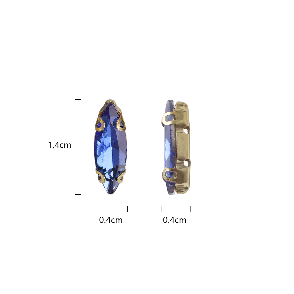20Pcs 4x15mm Horse Eye Crystal - Sew On Rhinestone 评论和价格
