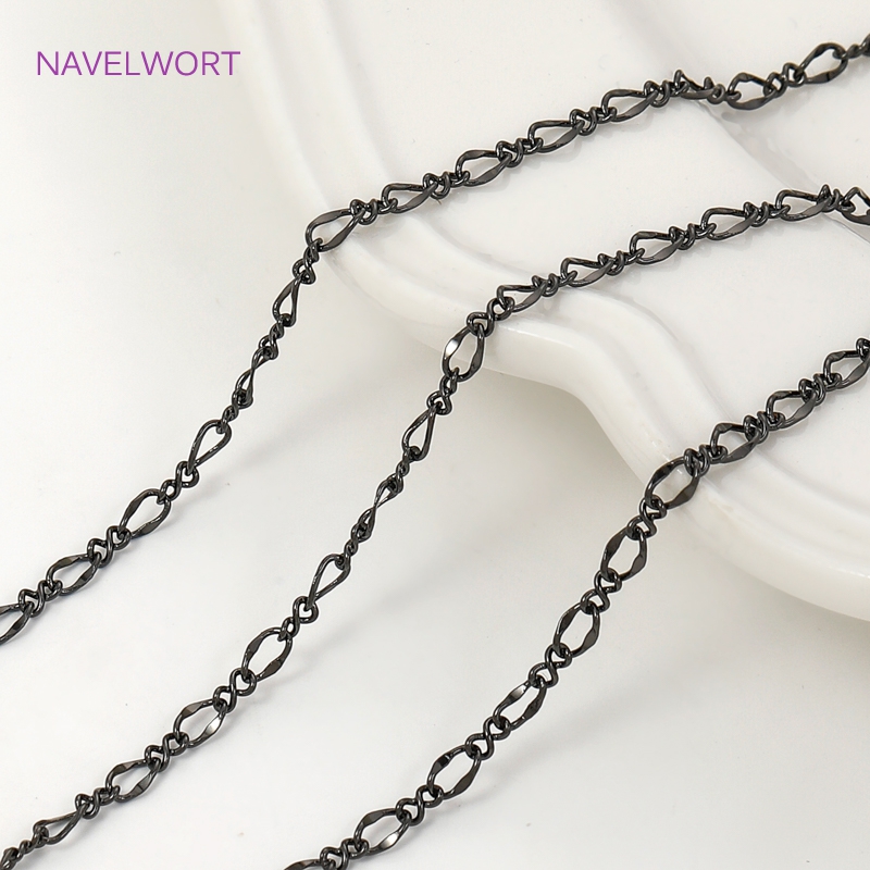 Black Color Oval Thin Chains F - Embroidery Craft 评论和价格