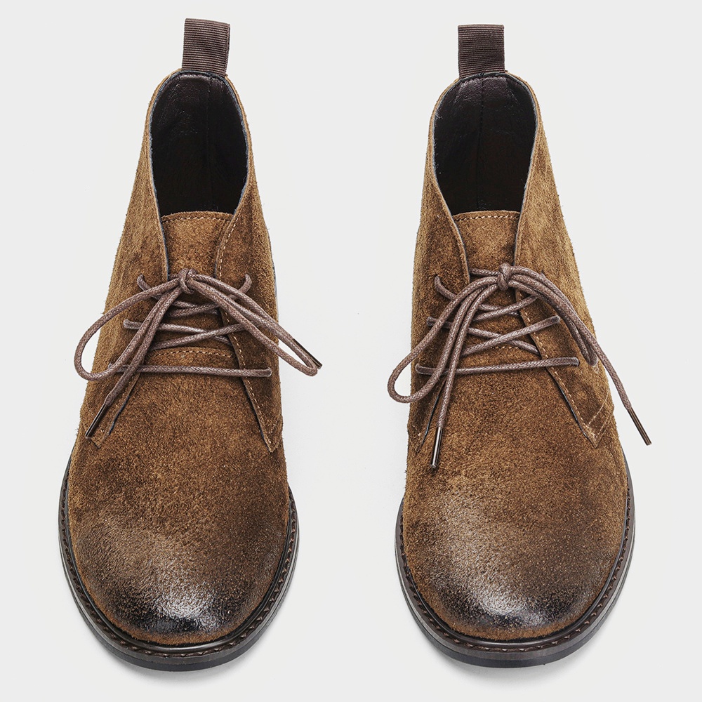 Leather Boots Retro Comfortabl - Guipure Lace Panel 评论和价格