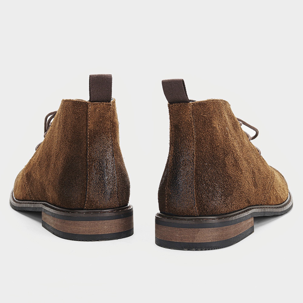 Leather Boots Retro Comfortabl - Guipure Lace Panel 评论和价格