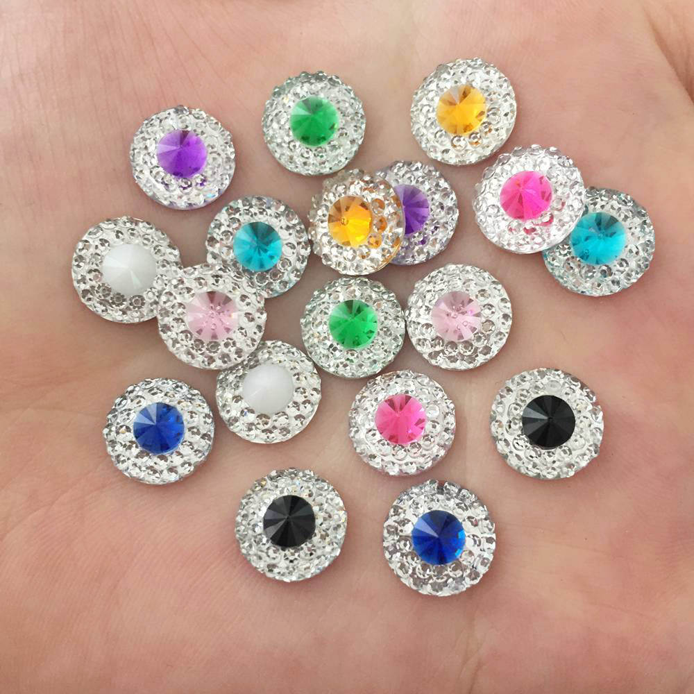Resin 10/12/16mm Double Color  - Embellishment Glue Craft 评论和价格