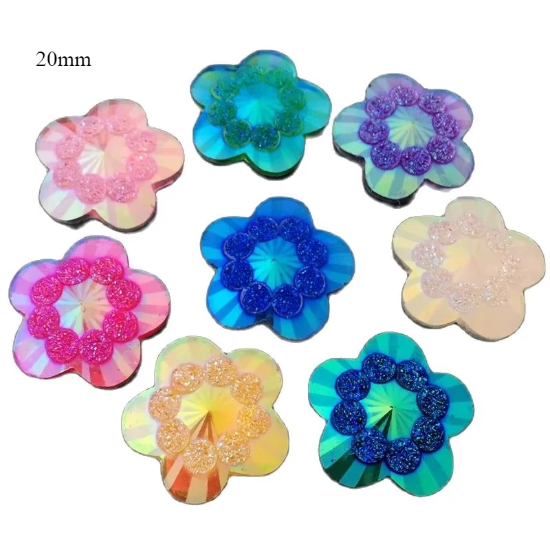 20pcs 20mm ab mixed color flow - Embellishment Glue Craft 评论和价格