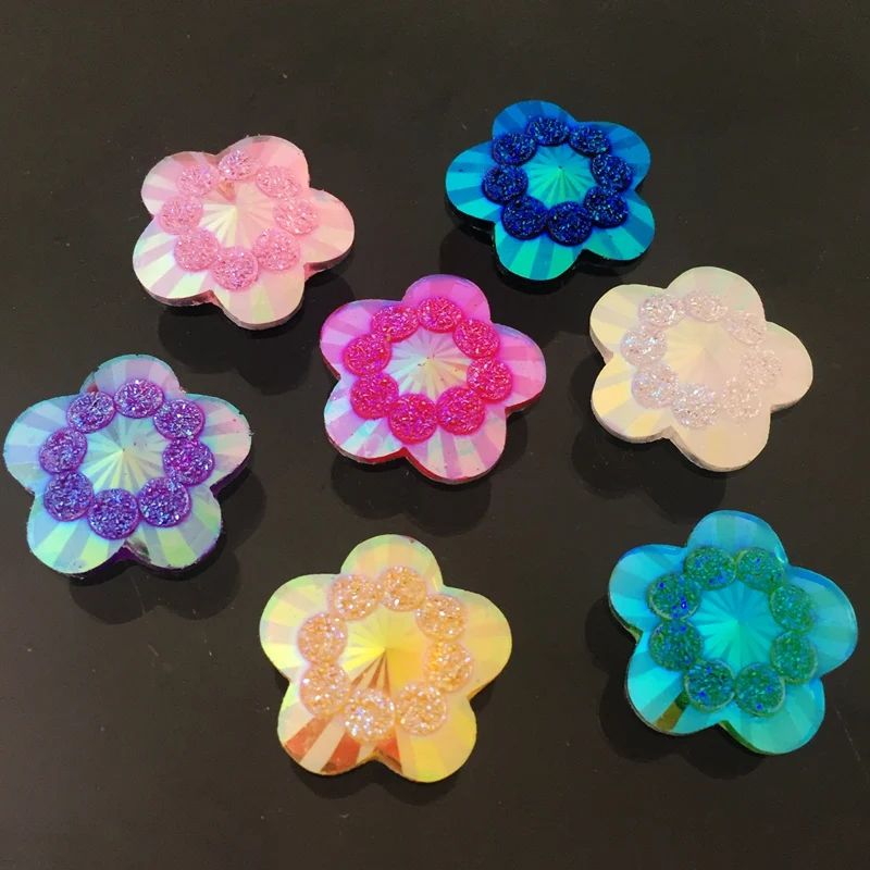 20pcs 20mm ab mixed color flow - Embellishment Glue Craft 评论和价格