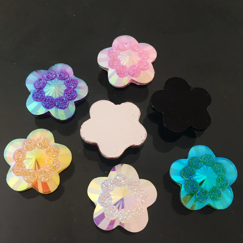 20pcs 20mm ab mixed color flow - Embellishment Glue Craft 评论和价格