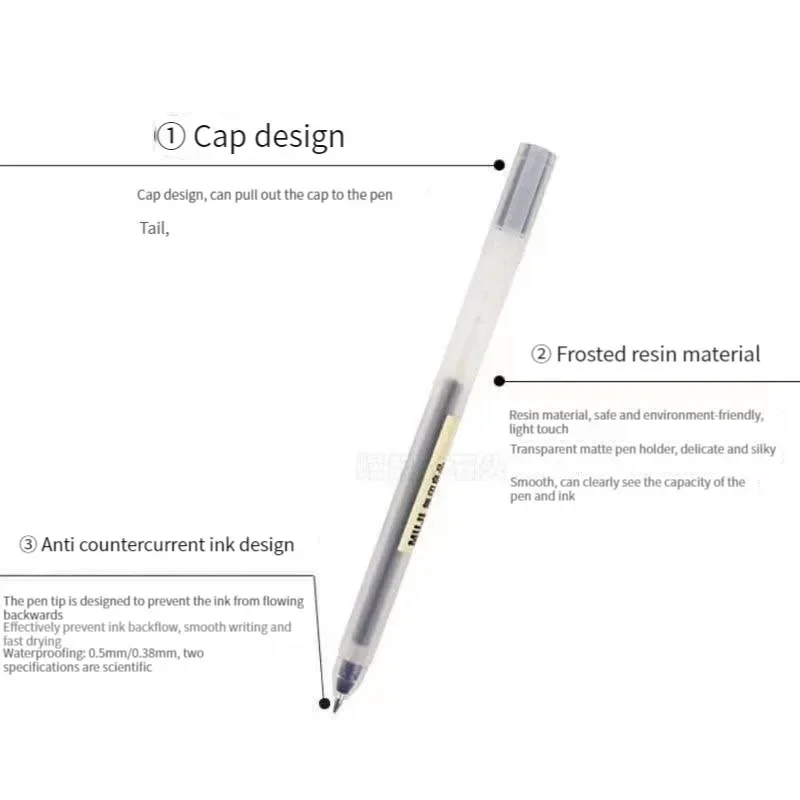 6/8Pcs/Set MUJIs Gel Pen Black - Pentel Pen Energel 评论和价格
