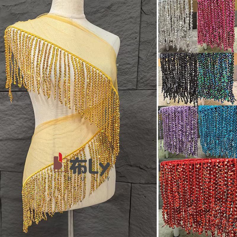 15cm Beaded Sequin Tassel Frin - Tassel Fringe Trim 评论和价格