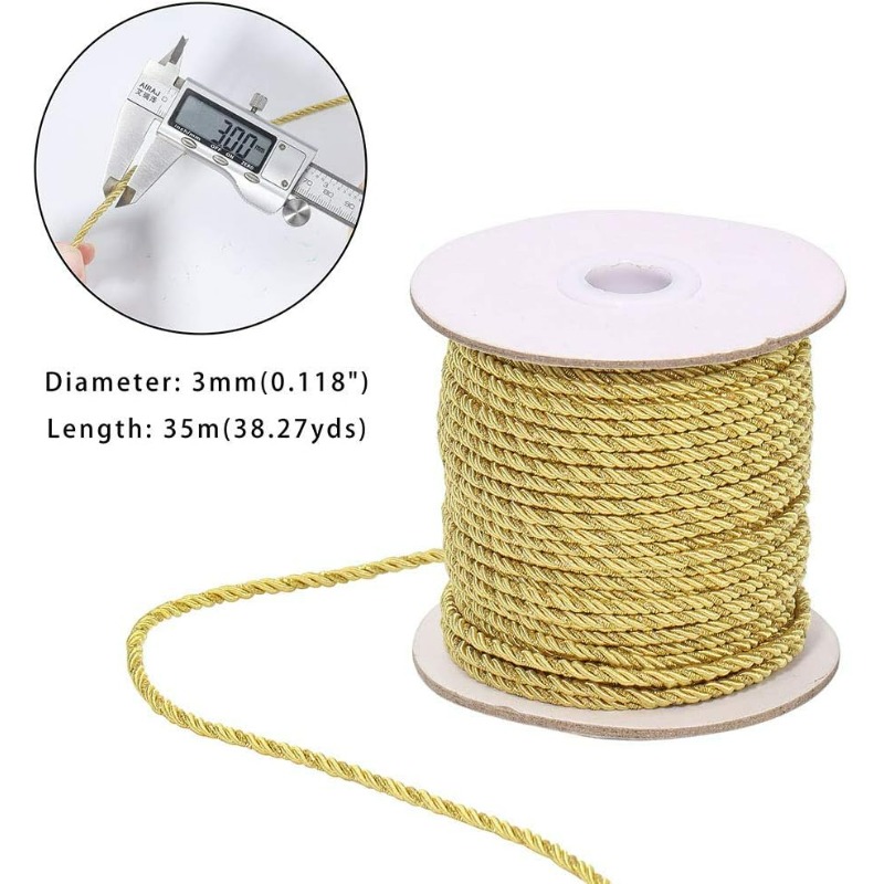 3mm / 35 Yards Metallic Twiste - Cord Trim Twisted 评论和价格