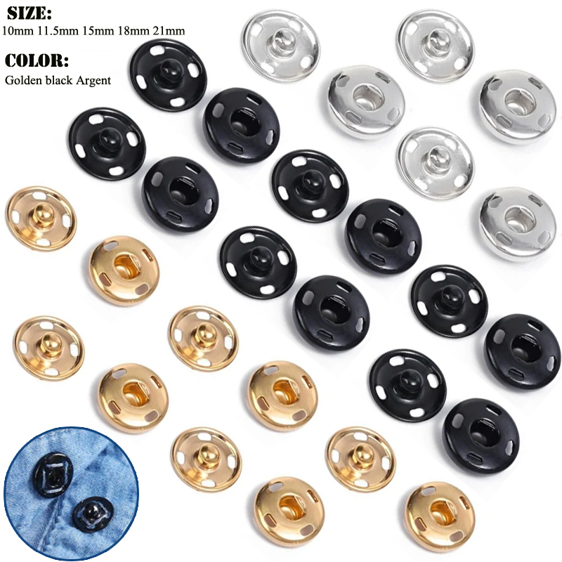 10/50 Set 8-10mm Metal Sew-on  - Iron On Stud Set 评论和价格