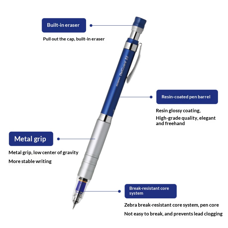 Japanese ZEBRA DelGuard MA86 M - Staedtler Pencil Lumocolor 评论和价格